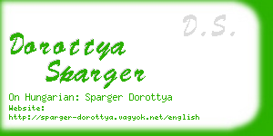dorottya sparger business card